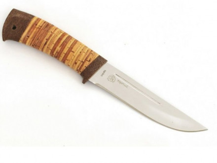 Охотничий нож Риф (рукоять - наборная береста, текстолит)